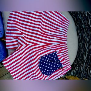 American flag chubbie shorts